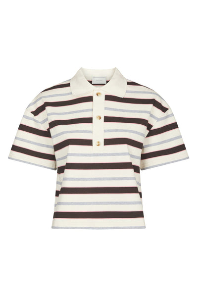 Vennera Triple Stripe Polo Tee Grey - 170025 Thumbnail