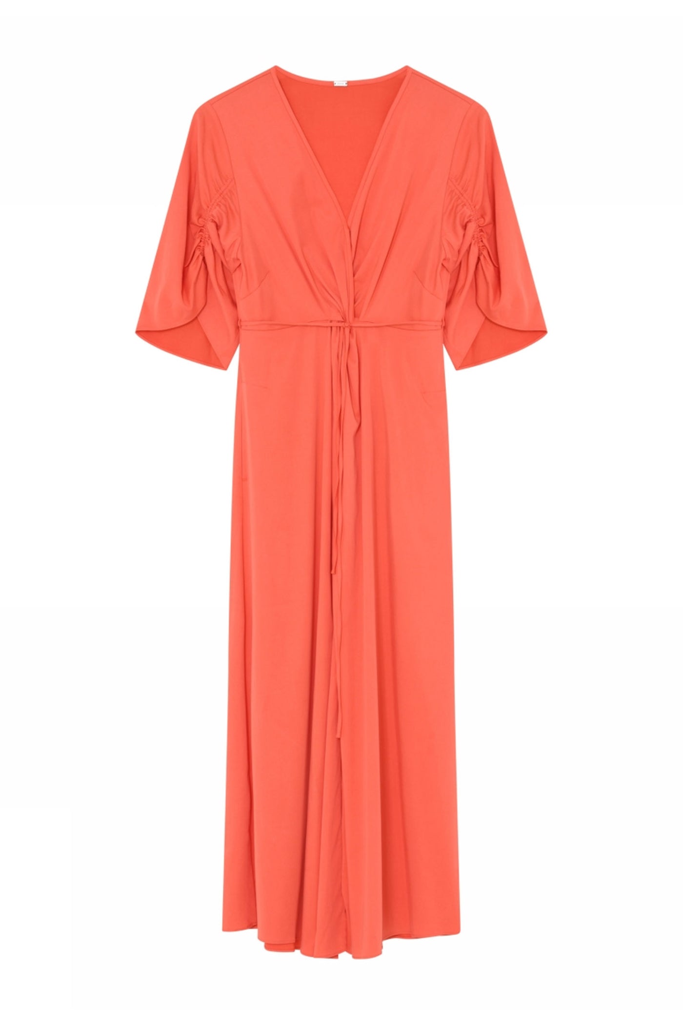 Vilja, long dress 5661-Hot Coral - 61511/7630