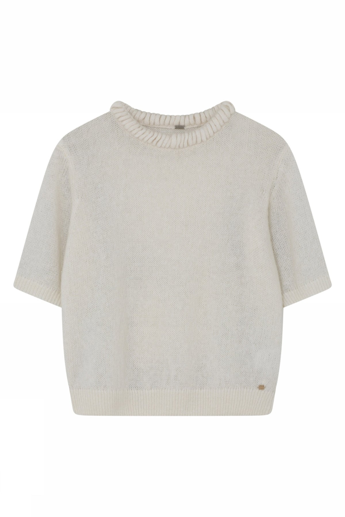 Vilma, short S/S knit 1010-Off White - 60436/3582