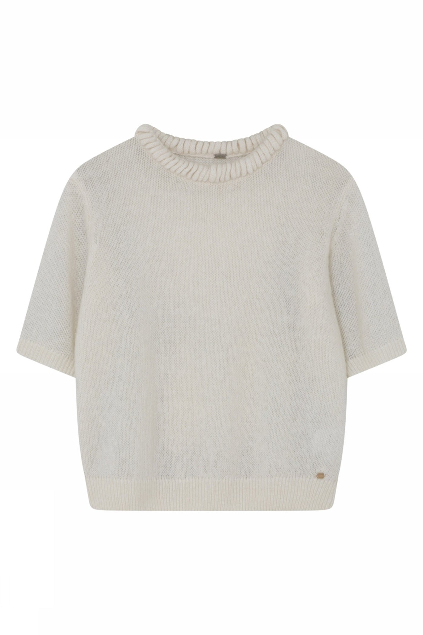 Vilma, short S/S knit 1010-Off White - 60436/3582