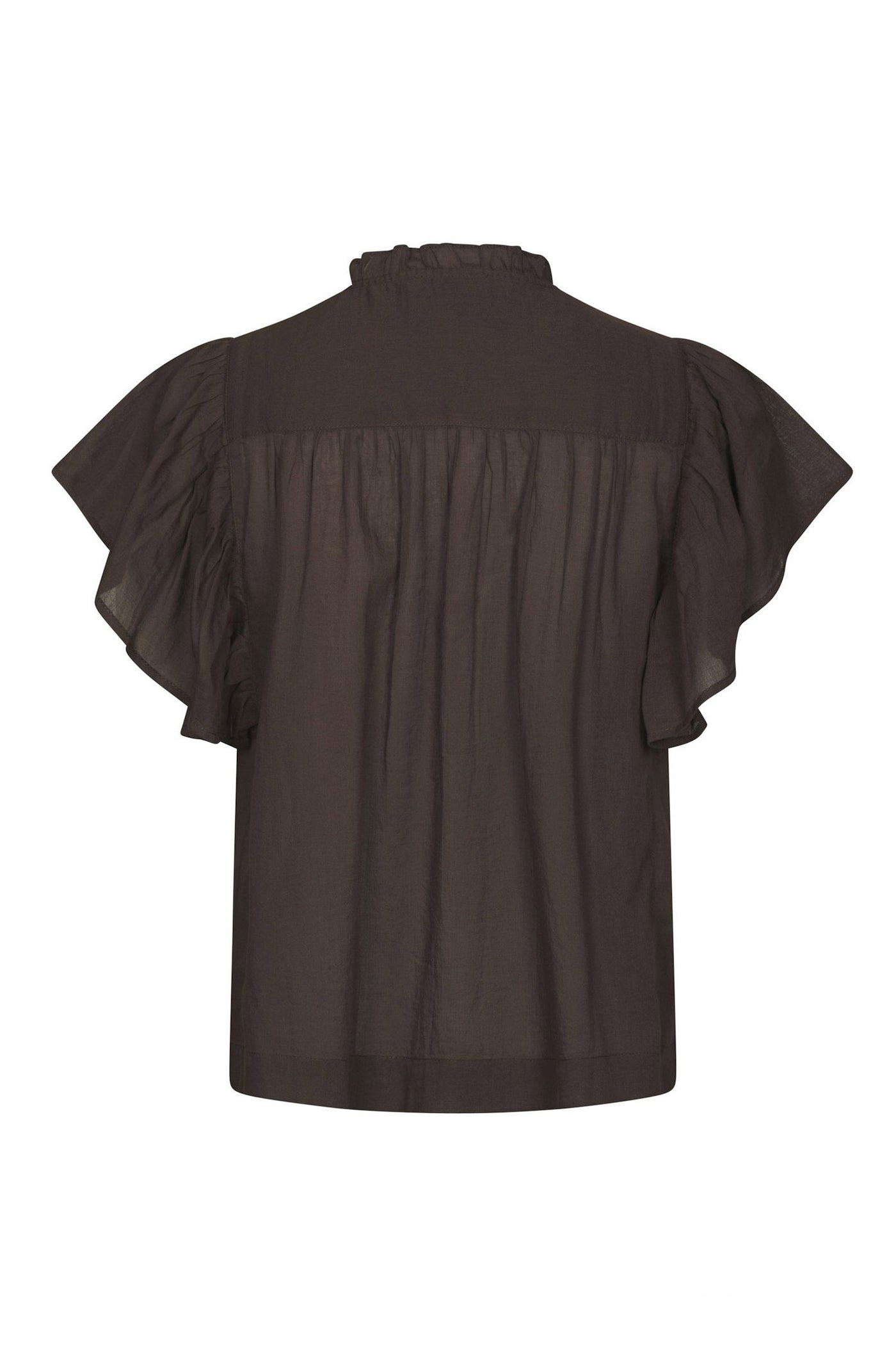 Vinsa S Voile Top Dark brown - 169039