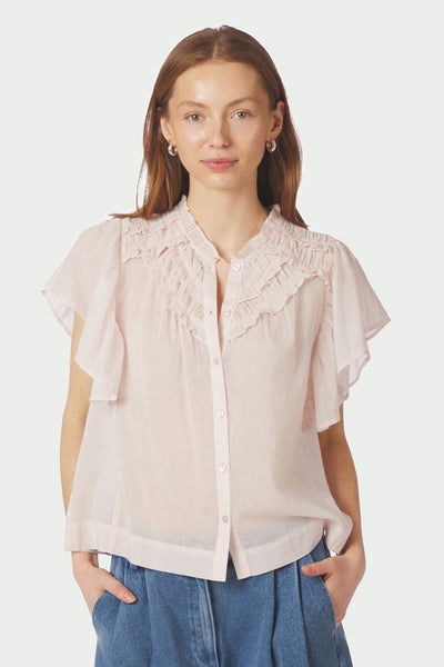 Vinsa S Voile Top LIGHT PINK - 169039 Thumbnail