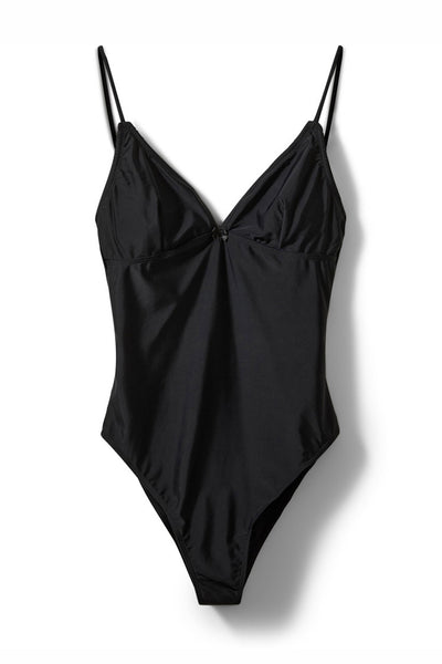 WANYASW V-NECK SWIMSUIT 1000 Black - S261531 Thumbnail