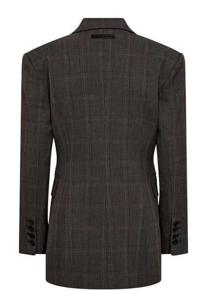 Waist Fit Check Blazer Mocca - HL10844 Thumbnail