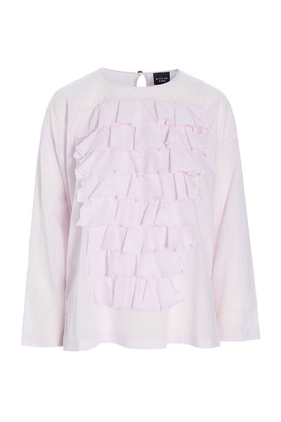 Washi voile bluse med flæser Blush - 257-2357-5428 Thumbnail