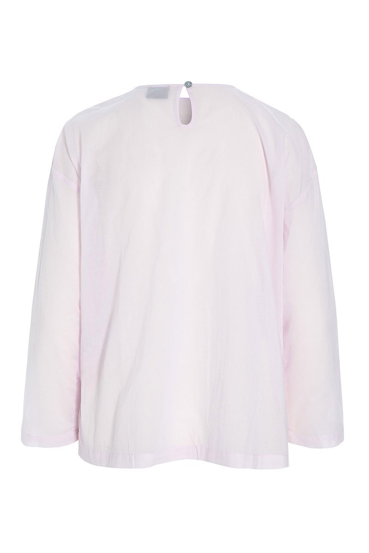 Washi voile bluse med flæser Blush - 257-2357-5428