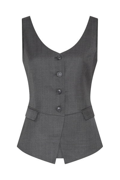 WaterlilyBBBeatus waistcoat Grey Melange - BBW4751 Thumbnail
