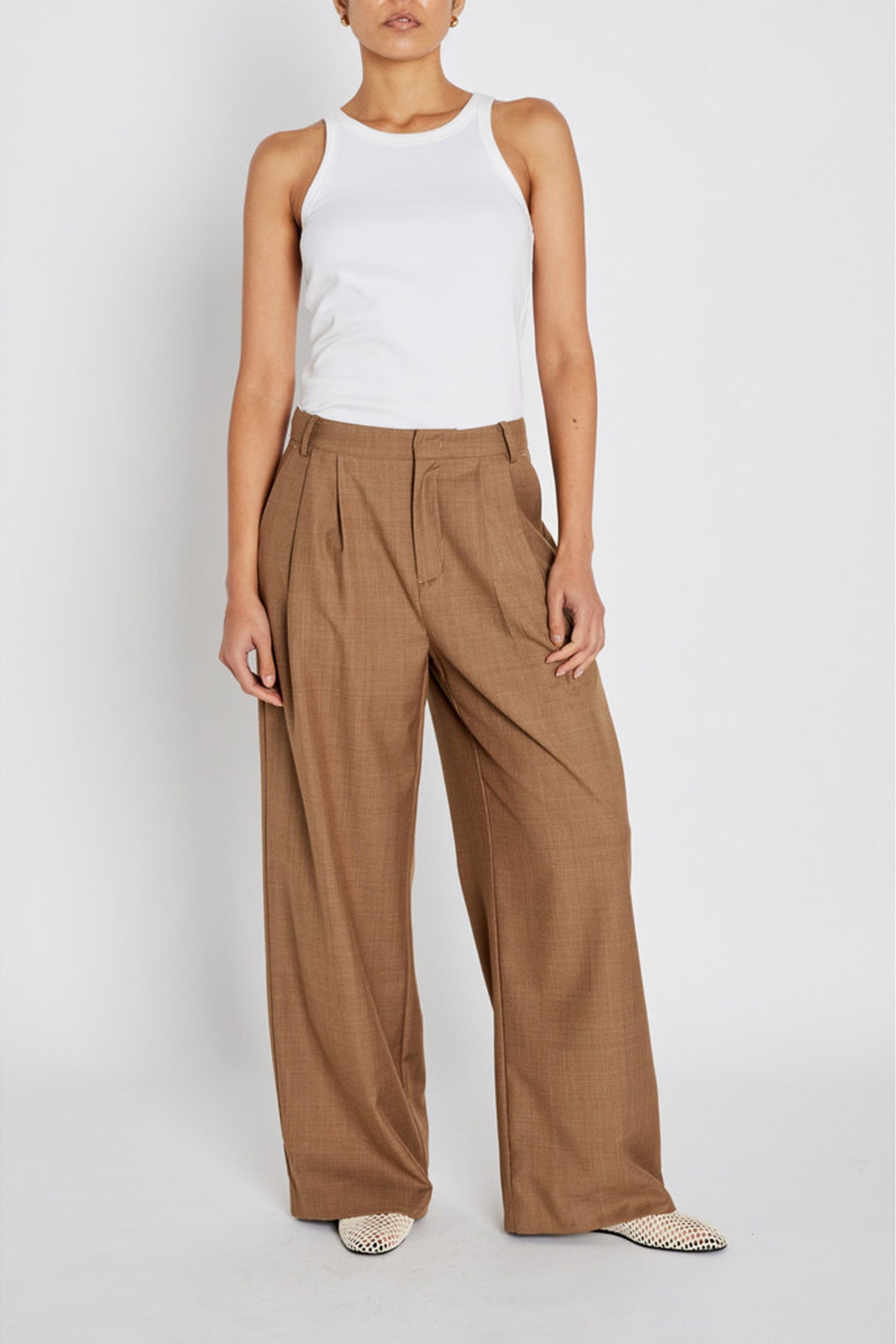 Waterlilybbvala Pants Brown Melange - BBW4753
