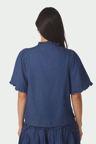 Wendia Denim Blouse Blue - 168895 Thumbnail
