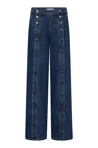 WillaCC Button Jeans 580-Indigo - 41005 Thumbnail
