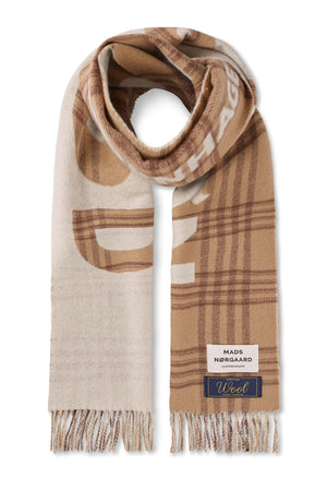Woven Wool Logo Scarf Cocoa - 205315