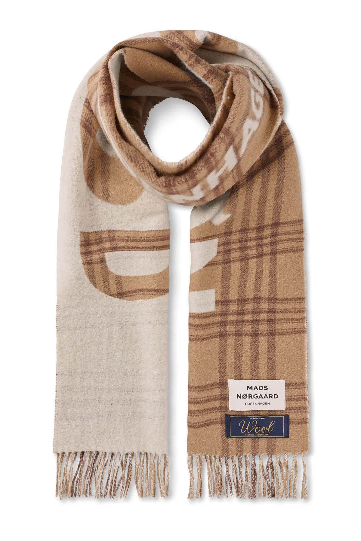 Woven Wool Logo Scarf Cocoa - 205315