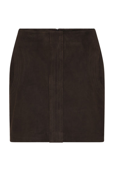 SuedaBBSianata suede skirt Dark brown - BBW5100 Thumbnail