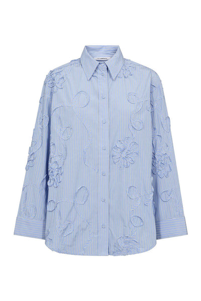 XavierCC Avy Stripe Shirt 23-Pale Blue - 45103 Thumbnail