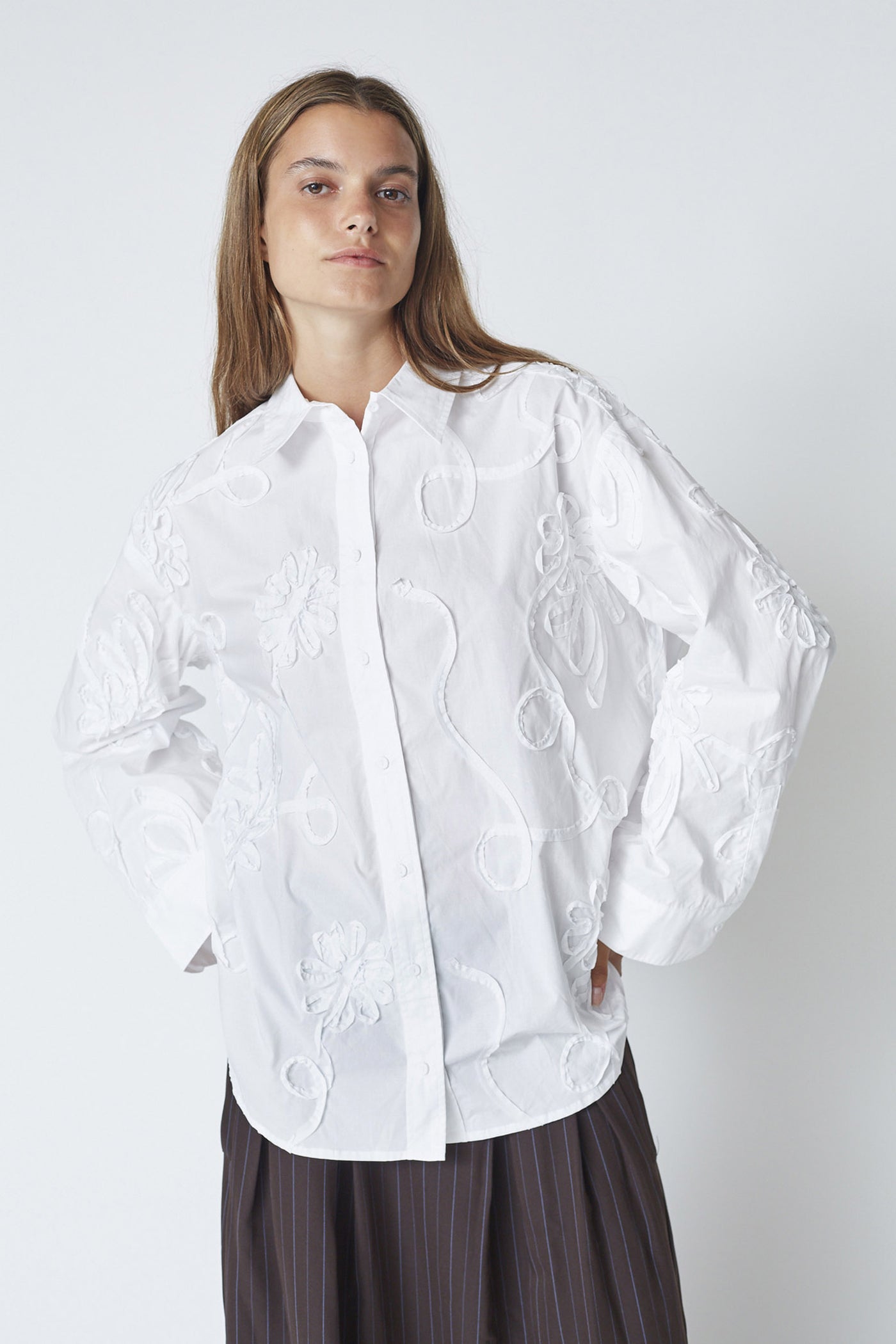 XavierCC Flower Shirt 4000-White