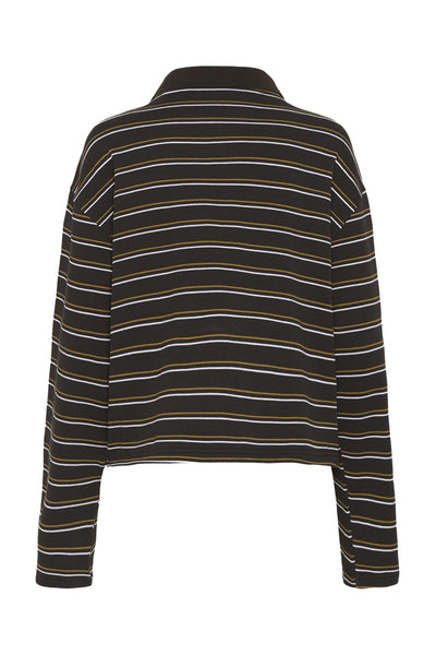 GZpilova LS polo tee Ganache striped - 109843 - 10911483 Thumbnail