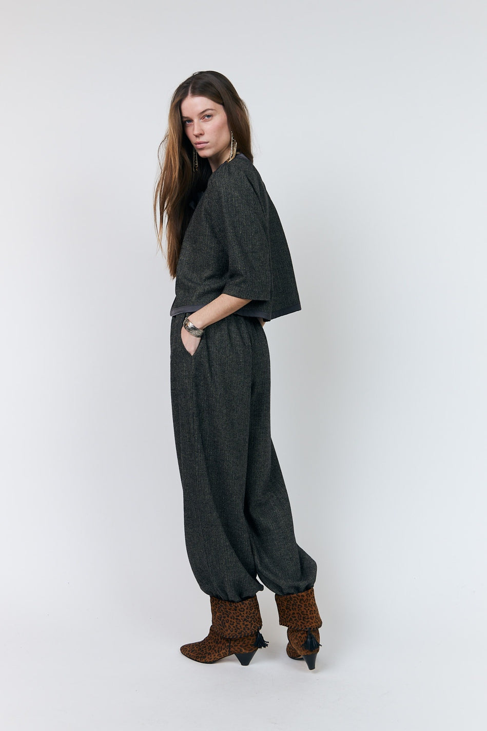 Trinell Short Jacket 3/4 Dark Mokka - 26474-6016
