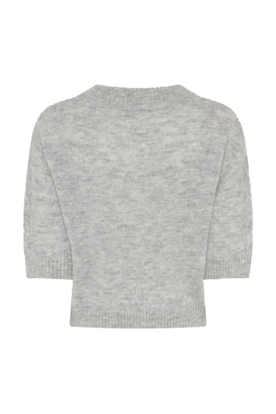 FluffyBBAmari knit Light Grey Melange - BBW5075