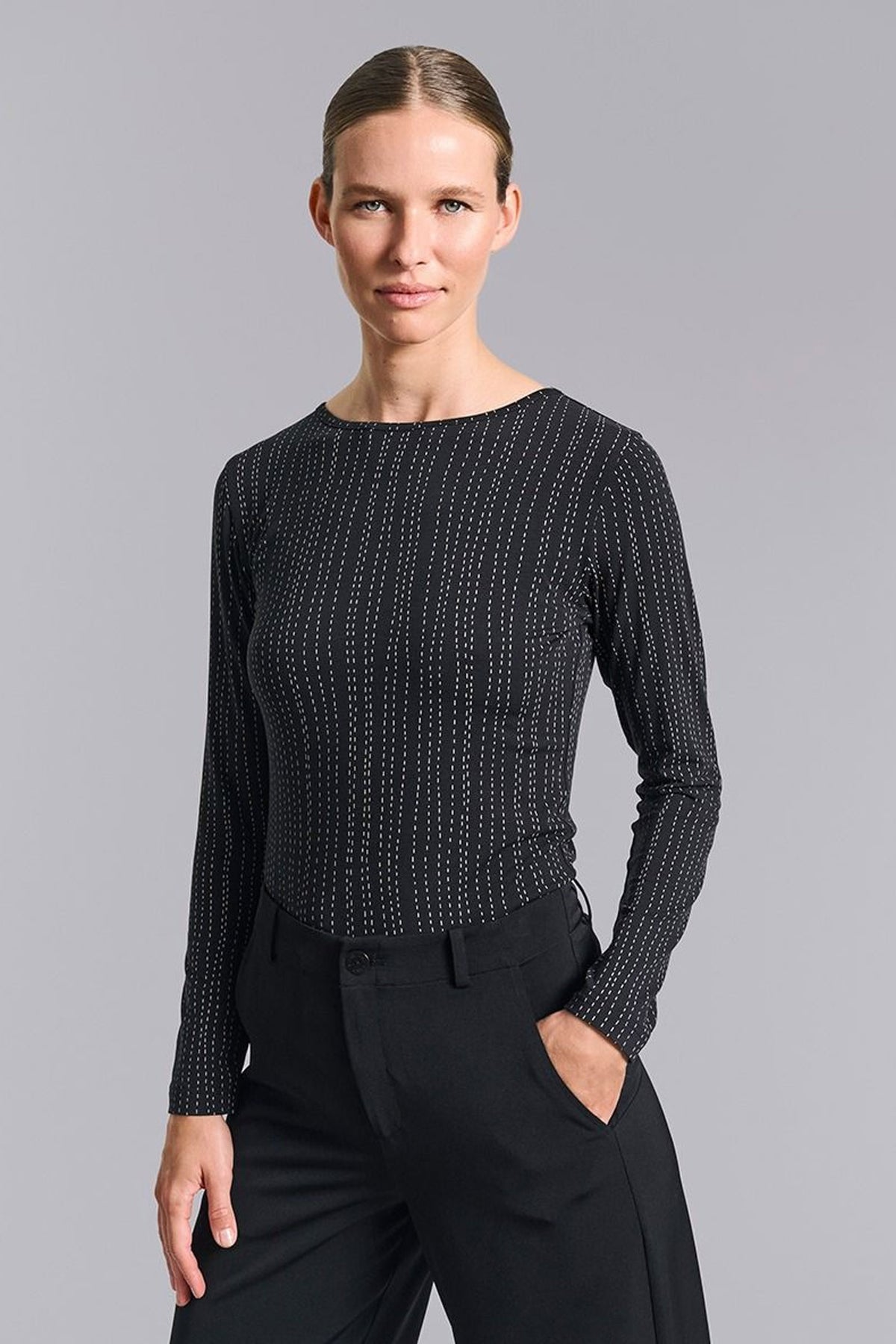 Yakumi bluse STITCH STRIPES - 259-4072-4174