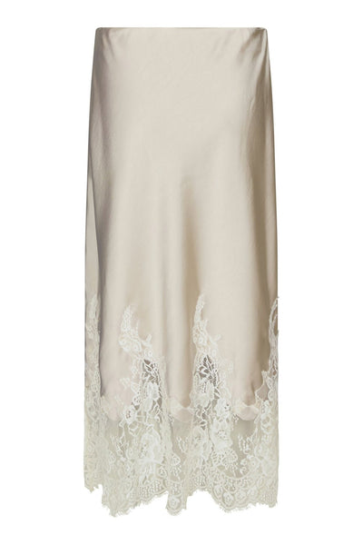 Yelina Heavy Sateen Skirt CHAMPAGNE - 169332 Thumbnail