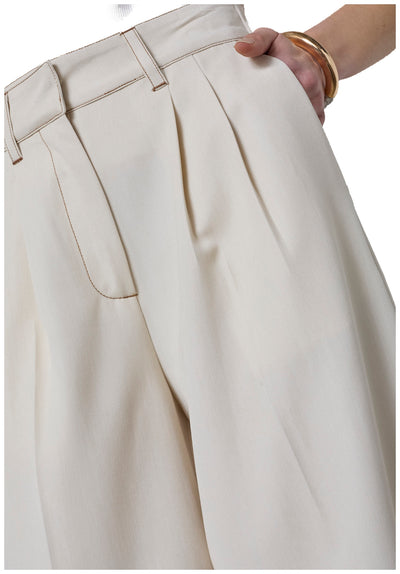 TerryCC Pleat Bermuda 320-Bisquit - 41205 Thumbnail
