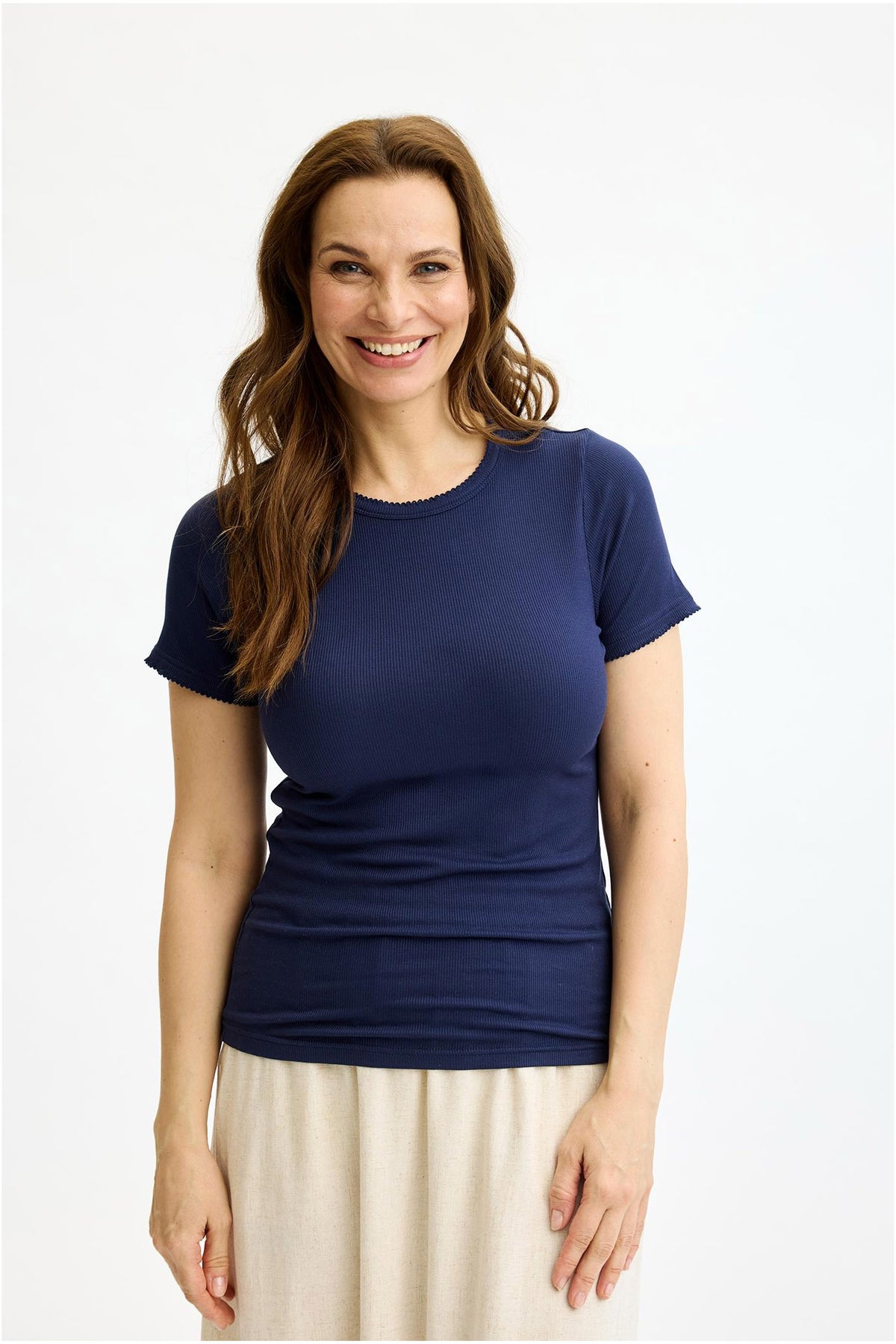 Yvonne t-shirt short sleeve DARK BLUE - 17185