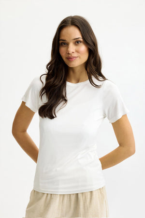 Yvonne t-shirt short sleeve White - 17185
