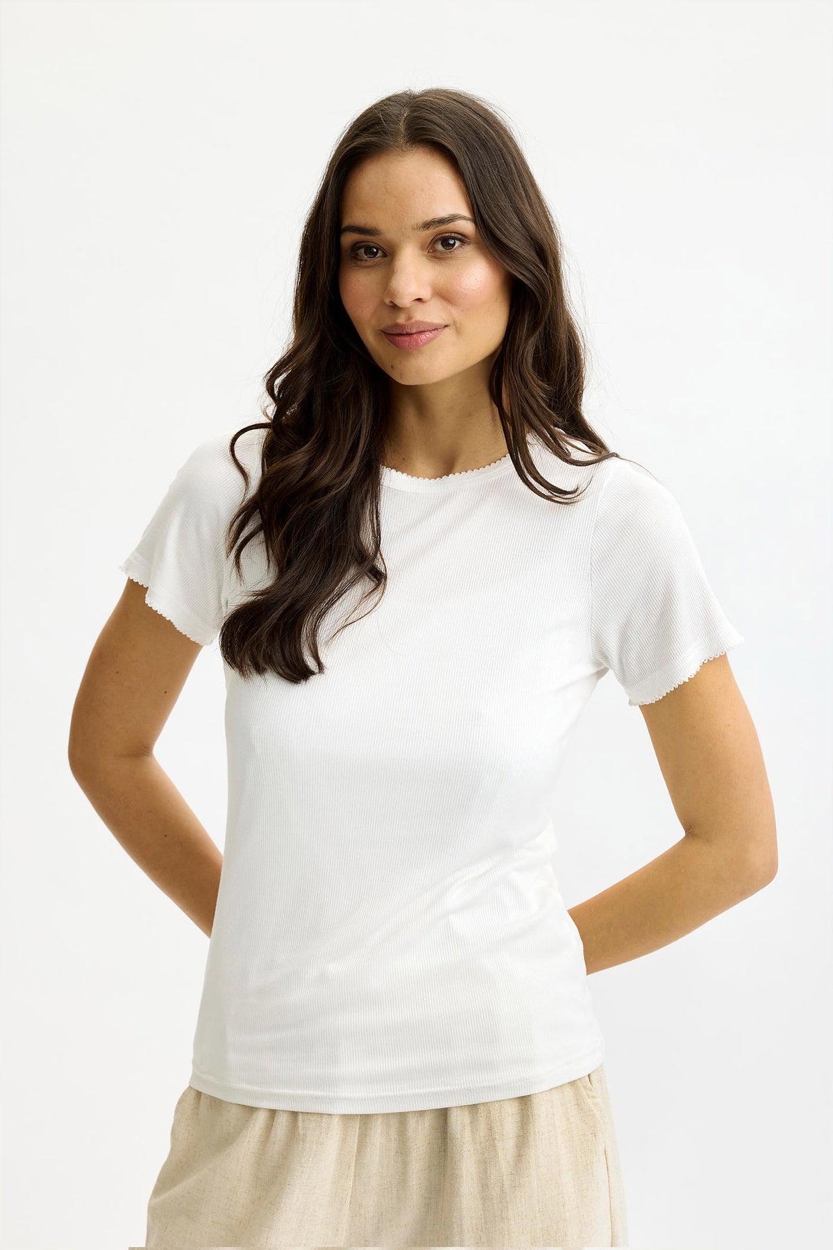 Yvonne t-shirt short sleeve White - 17185