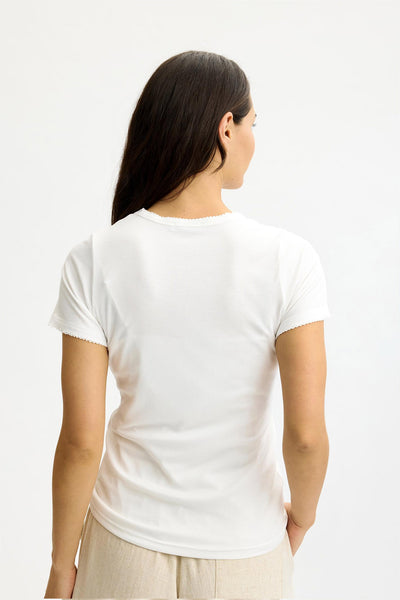 Yvonne t-shirt short sleeve White - 17185 Thumbnail