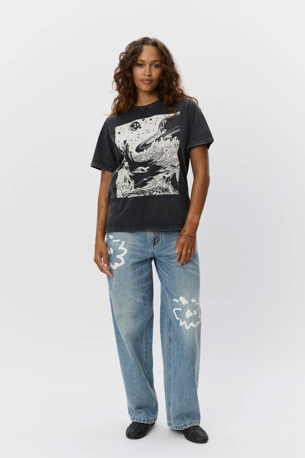 ZENASW MOOMIN T-SHIRT 1015 Washed black - S261580