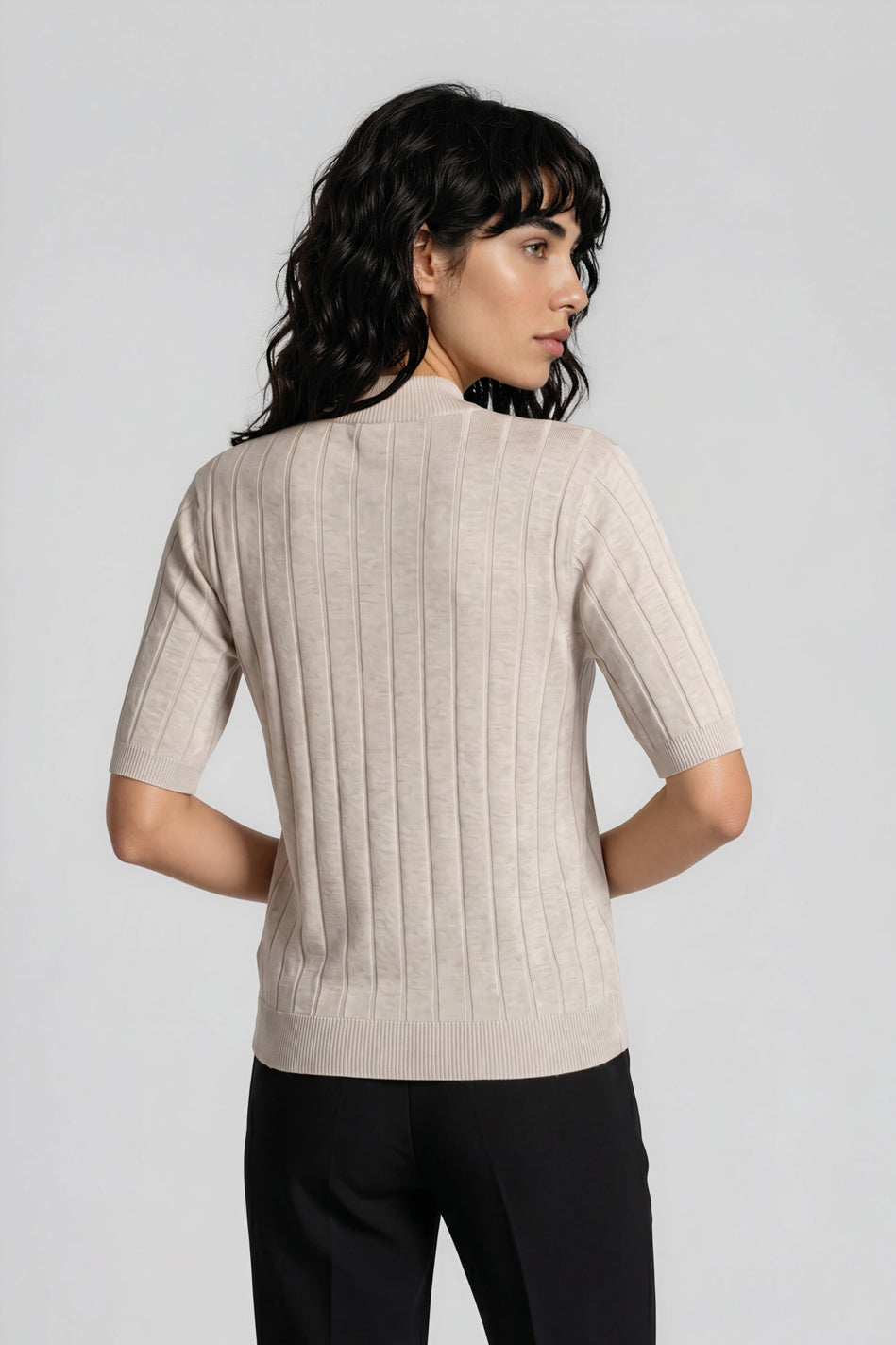 AnemoneBBGlady knit Sand melange - BBW4059