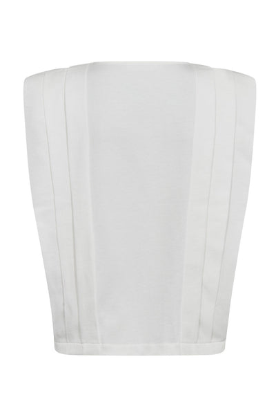 ZelliCC Padded Pleat Top 4000-White - 45151 Thumbnail