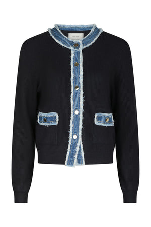 Zelma Knit Denim Cardigan Navy - 167245