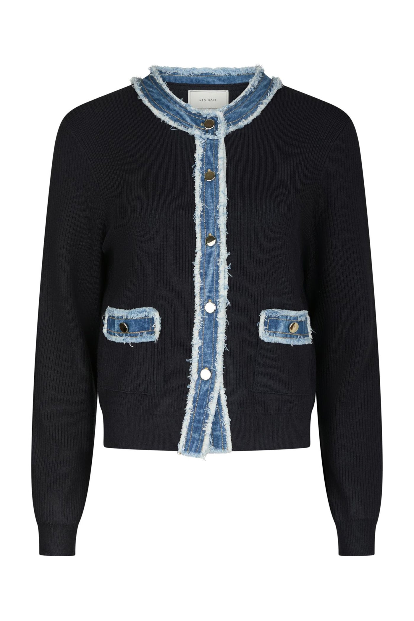 Zelma Knit Denim Cardigan Navy - 167245