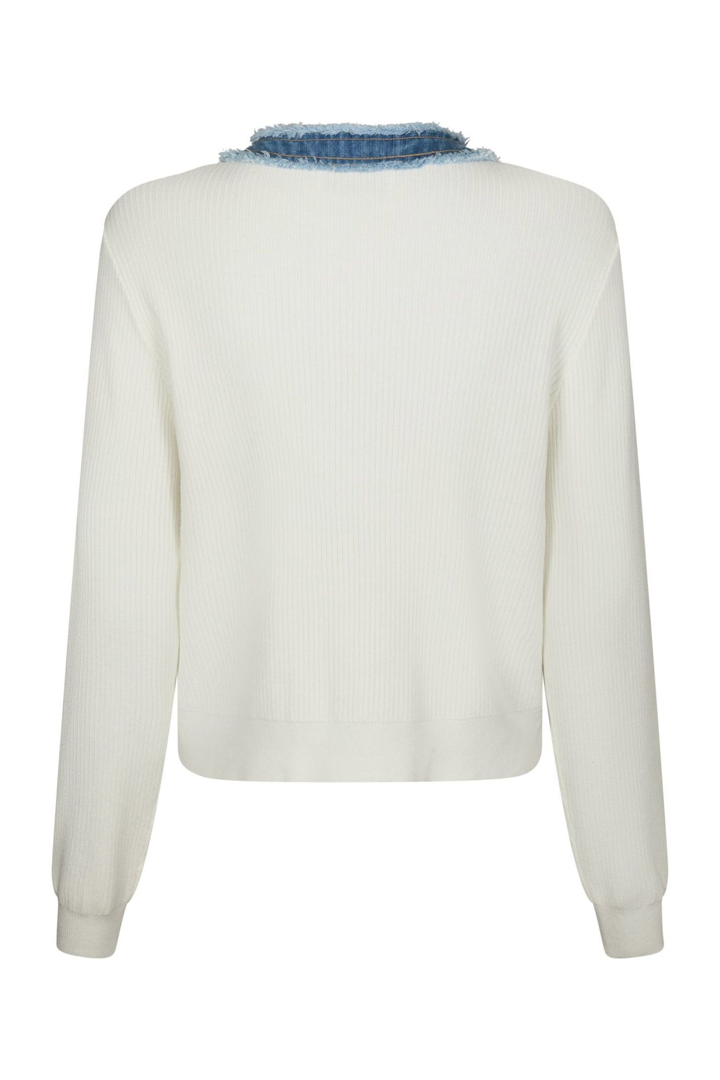 Zelma Knit Denim Cardigan OFF WHITE - 167245