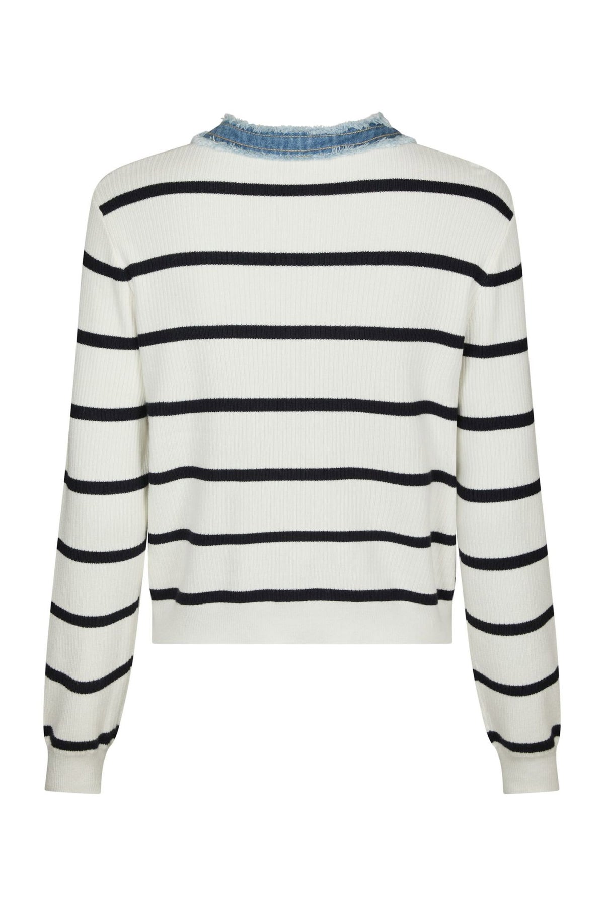 Zelma Stripe Denim Cardigan OFF WHITE - 169309