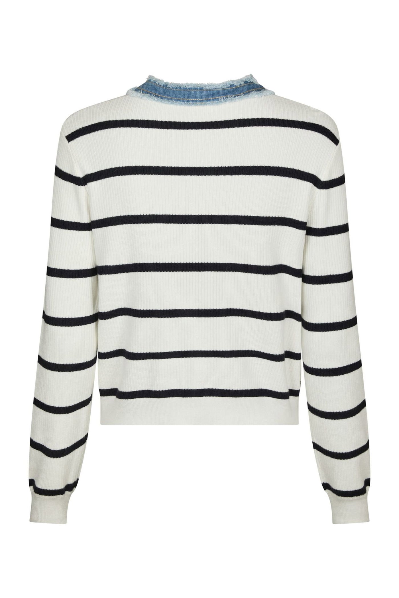 Zelma Stripe Denim Cardigan OFF WHITE - 169309