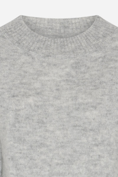 FluffyBBAmari knit Light Grey Melange - BBW5075 Thumbnail