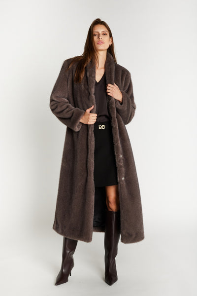 BalakaBBMeri Coat Brown - BBW5084 Thumbnail