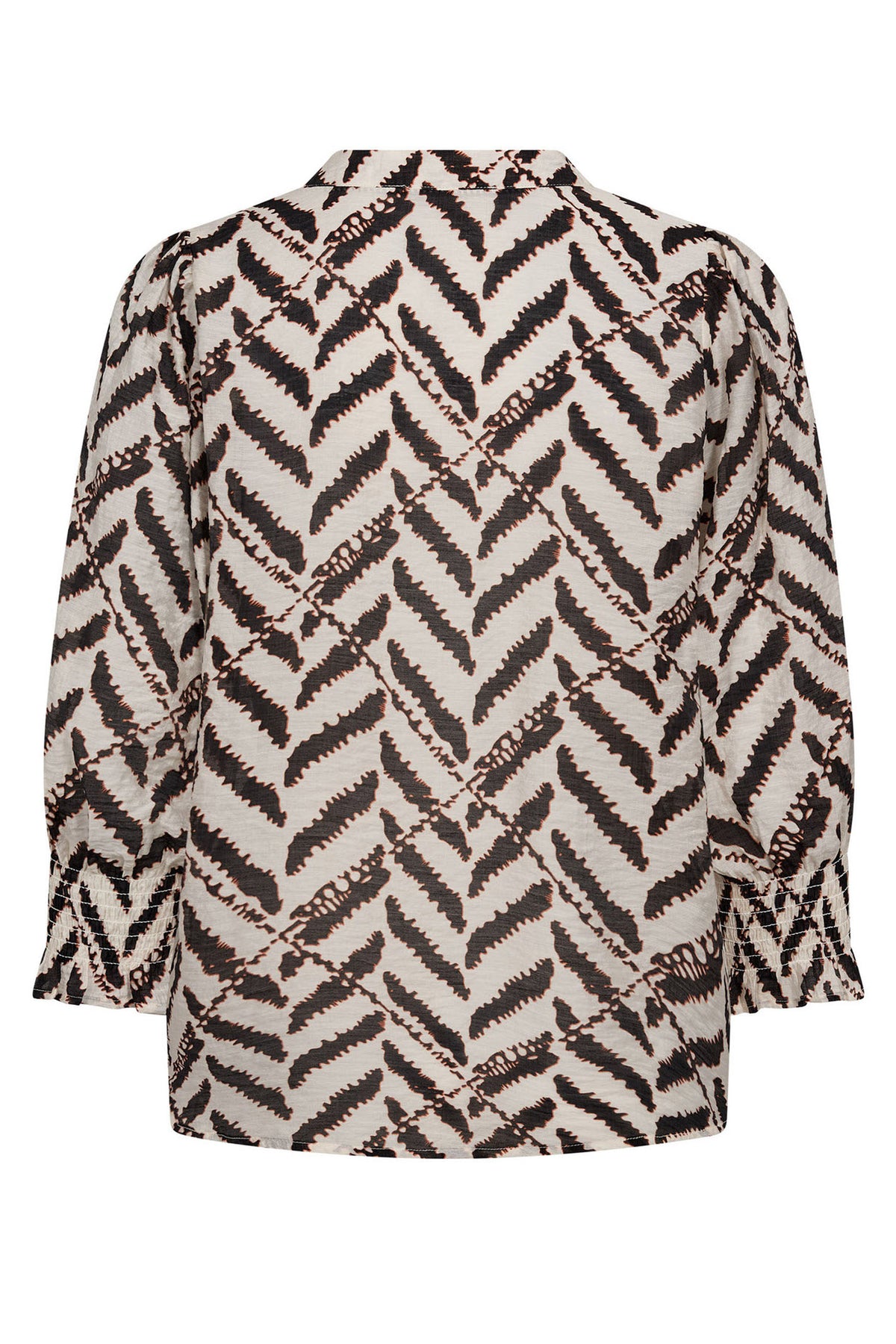 MemphisCC SS V-Blouse 11-Off white - 45158