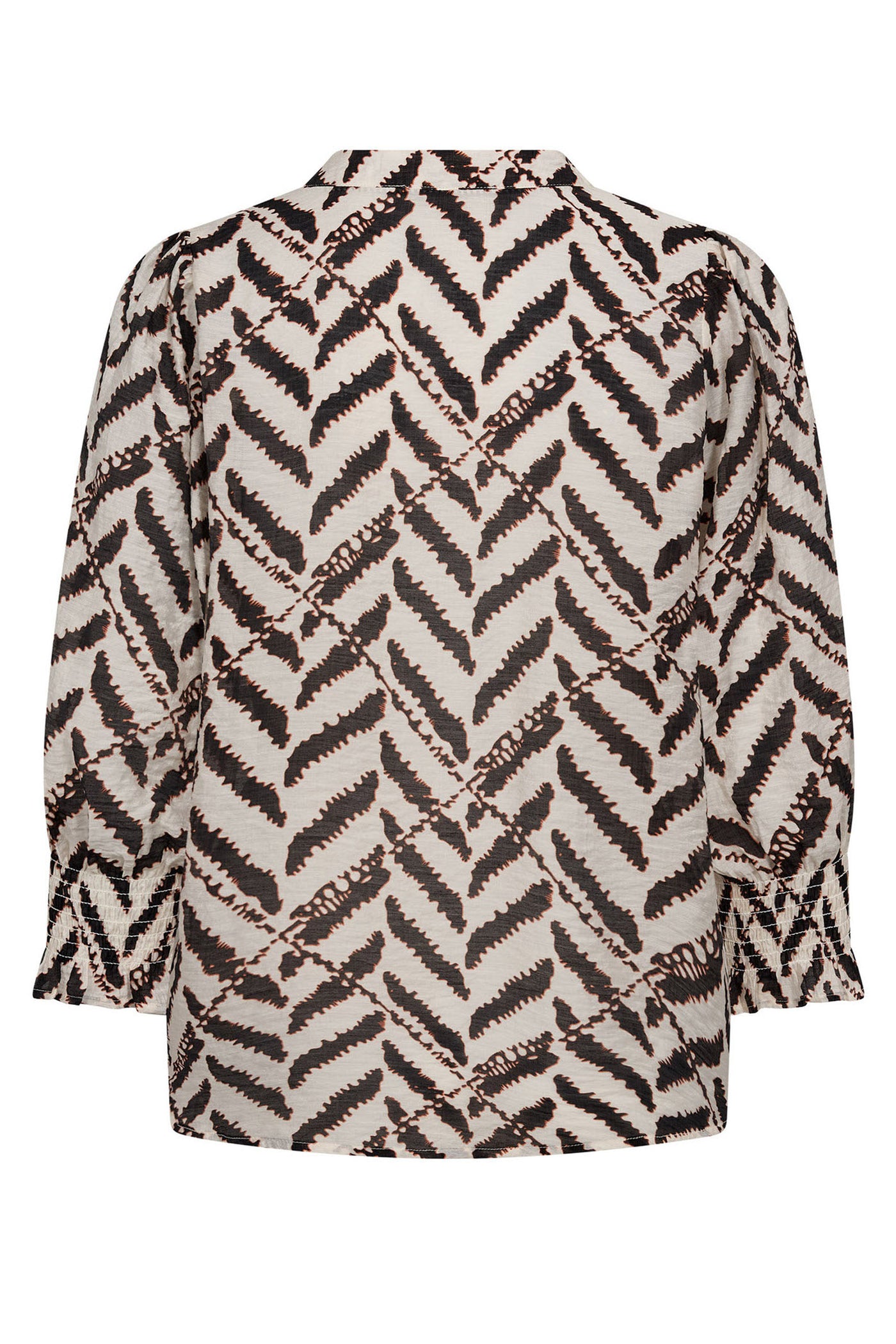 MemphisCC SS V-Blouse 11-Off white - 45158