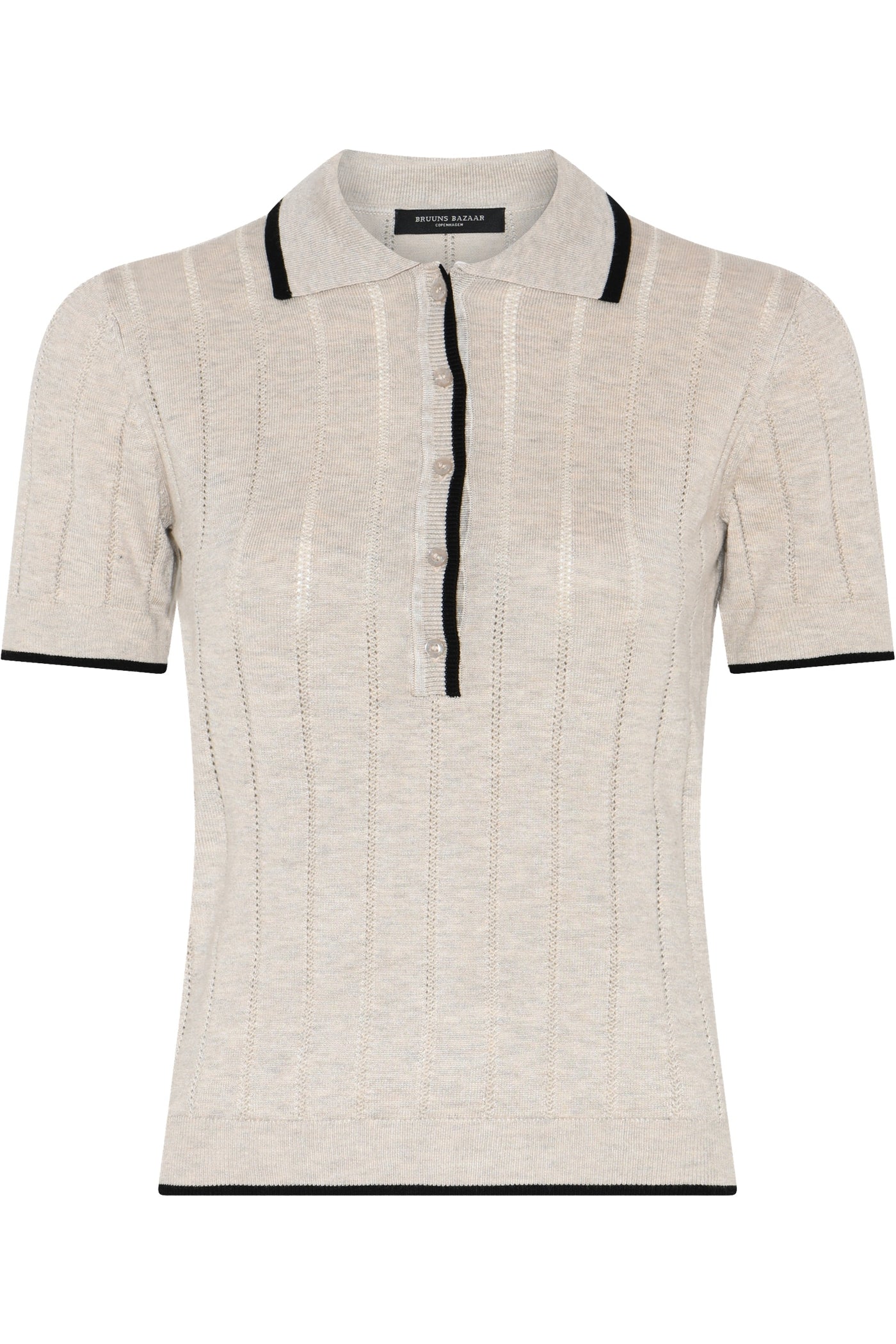Anemonebbvalnenzia Knit Polo Sand melange - BBW5020