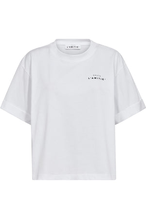 HL Crew Neck Crop Tee White - HL10122
