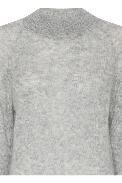 Fluffybbama Knit Light Grey Melange - BBW4845 Thumbnail