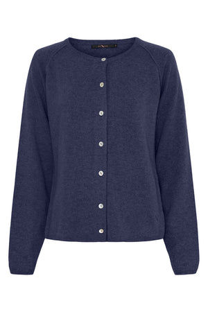 cashmere cardigan Royal Blue Melange - 50067