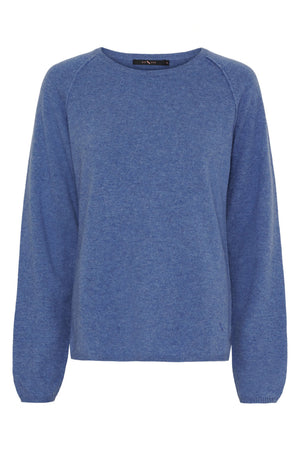 cashmere pullover Royal Blue Melange - 50068