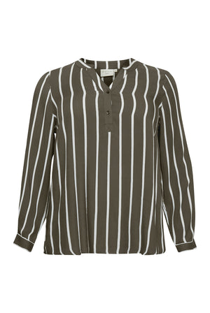 KCsida Blouse Grape Leaf/Chalk stripe - 1002 - 10580350