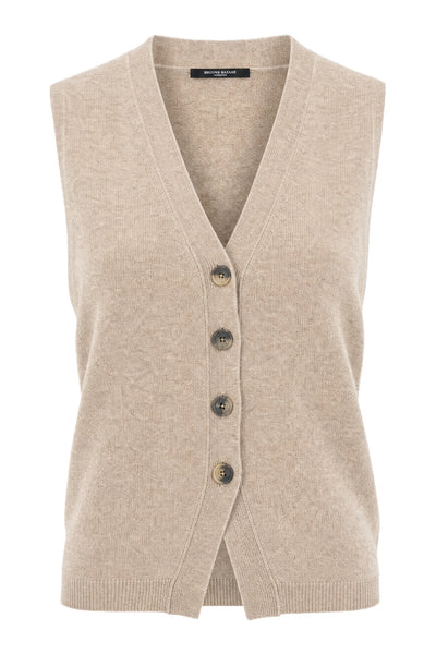 ChalinaBBInna knit vest Sand melange - BBW5383 Thumbnail