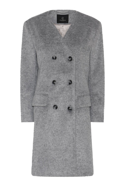 JubaBBAureve coat Grey Melange - BBW5200 Thumbnail