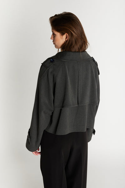 OncocaBBShort trenchcoat Grey - BBW5086 Thumbnail